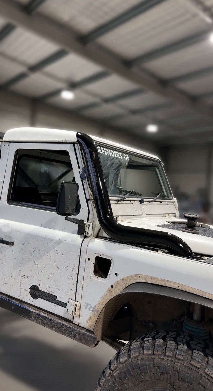 Defender 4 inch SHORTY stainless snorkel